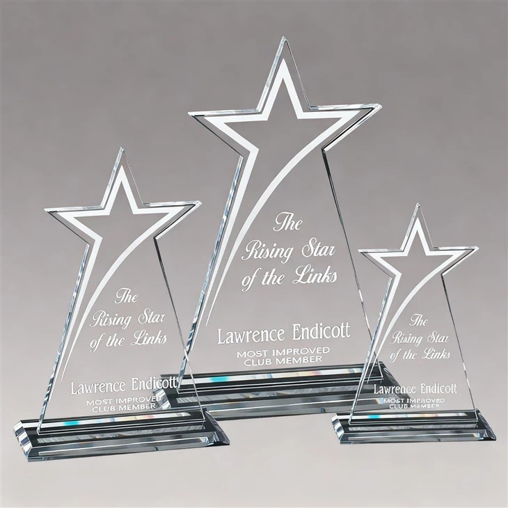 Glass Star Award Trophies high quality