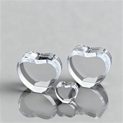 독립형 빈 크리스탈 하트 상